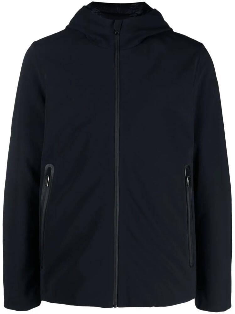 RRD logo-embossed hooded down jacket - Blue Cover