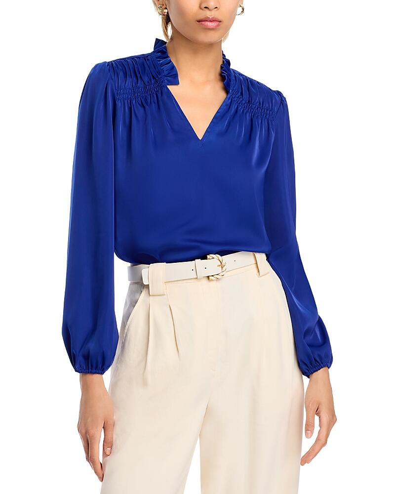 T Tahari Ruffle Collar Long Sleeve Blouse Cover