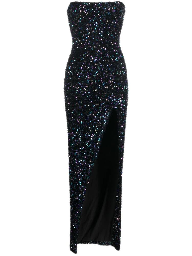 Balmain sequinned strapless gown - Black Cover