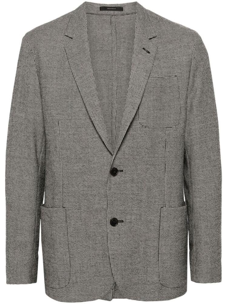 Paul Smith single-breasted check-pattern blazer - Black Cover