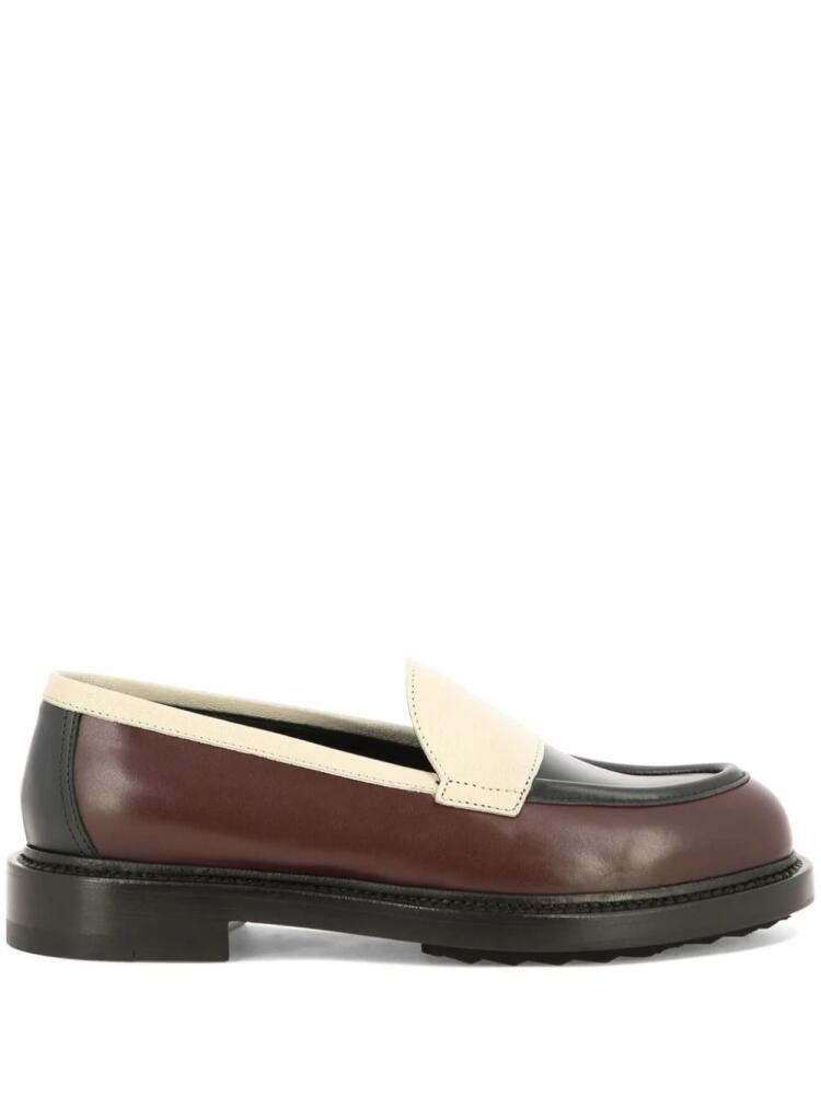 Pierre Hardy panelled leather loafers - Red Cover