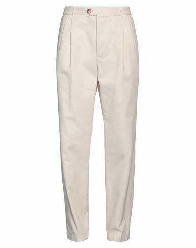 Tela Genova Man Pants Off white Cotton Cover