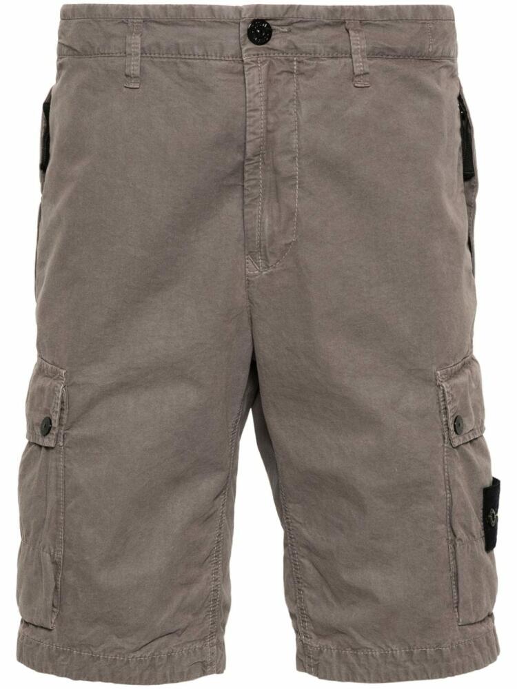 Stone Island Compass-badge cargo shorts - Brown Cover