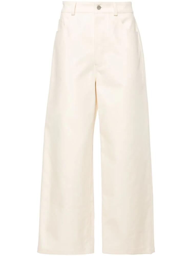 Nanushka Juran high-waist wide-leg trousers - Neutrals Cover