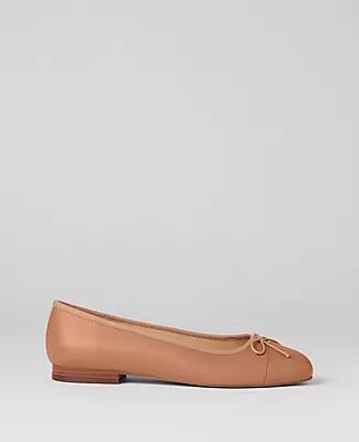 Ann Taylor Cap Toe Leather Ballet Flat Cover