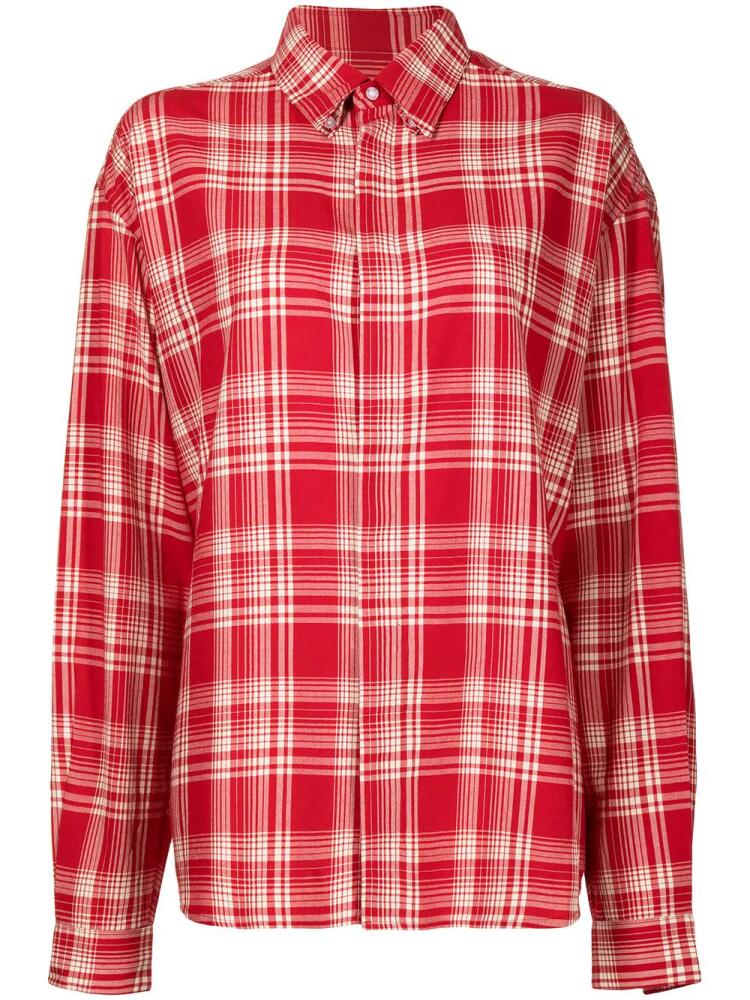 RTA check-pattern longsleeved shirt - Red Cover