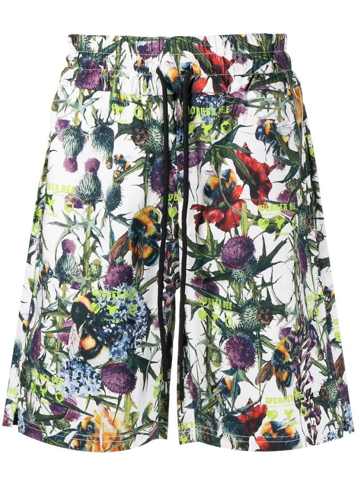 Mauna Kea floral-print track shorts - White Cover