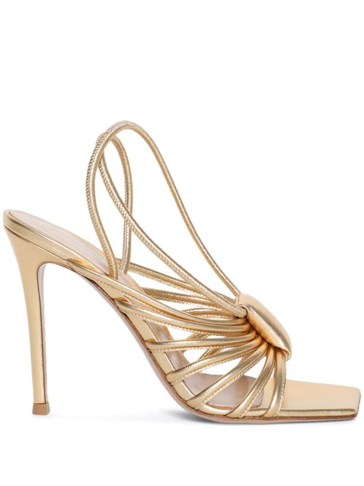 Gianvito Rossi Hellen 105mm strappy sandals - Gold Cover