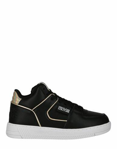 Versace Jeans Meyssa High-top Sneakers Woman Sneakers Black Calfskin, Polyurethane Cover