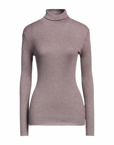 Brunello Cucinelli Woman Turtleneck Pastel pink Cashmere, Silk, Polyamide, Metallic Polyester Cover