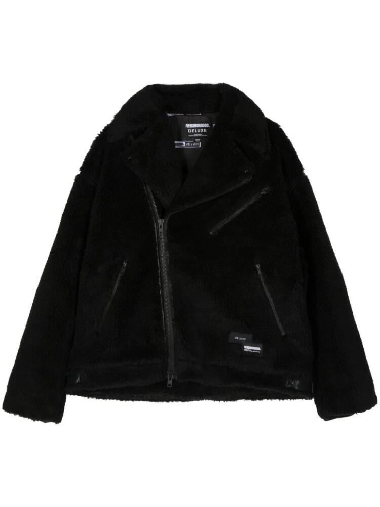 Neighborhood x Deluxe fleece biker jacket - Black Cover