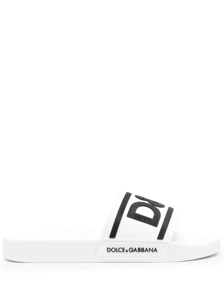 Dolce & Gabbana Gomma pool slides - White Cover