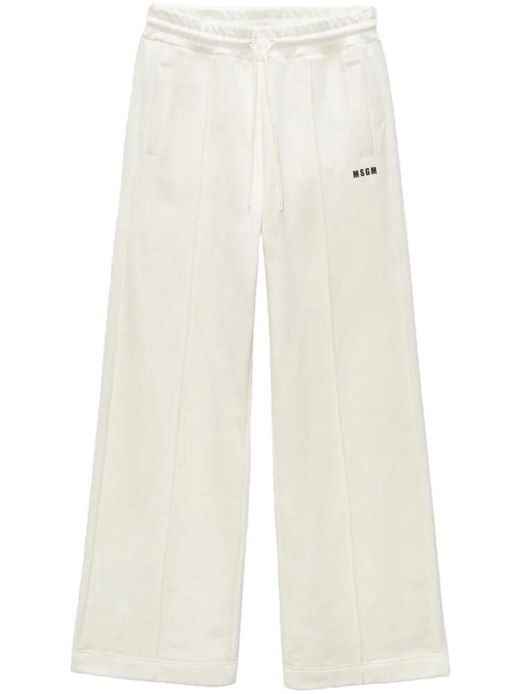 MSGM logo-print track pants - White Cover