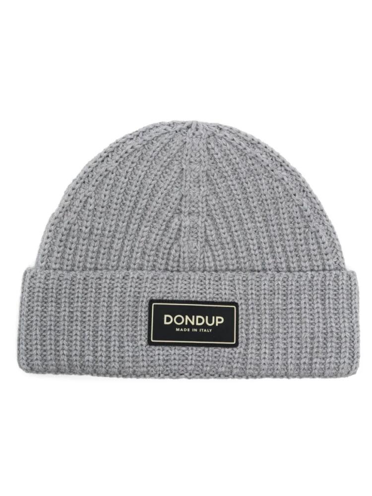 DONDUP logo-patch beanie - Grey Cover