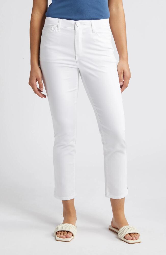 Wit & Wisdom 'Ab'Solution High Waist Slim Straight Ankle Pants in Optic White Cover