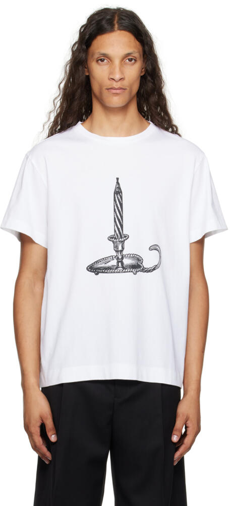 Simone Rocha White Candle Logo T-Shirt Cover