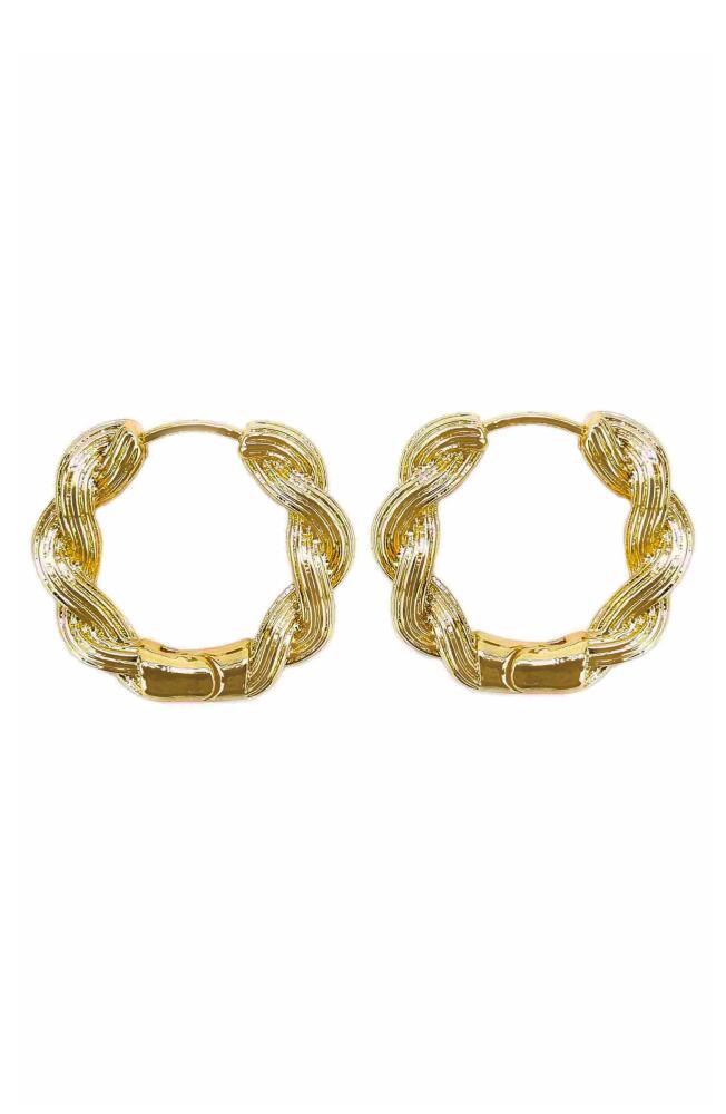 Panacea Twist Hoop Earrings in Gold Cover