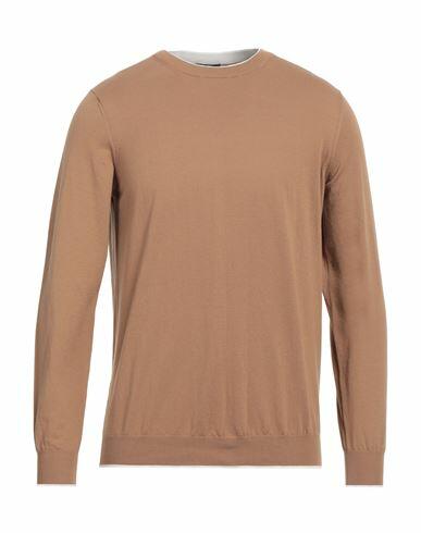 Peserico Man Sweater Camel Cotton Cover