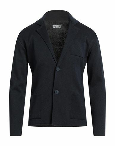 Daniele Alessandrini Homme Man Blazer Midnight blue Cotton, Acrylic Cover