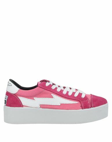 Sanyako Woman Sneakers Pink Textile fibers, Soft Leather Cover