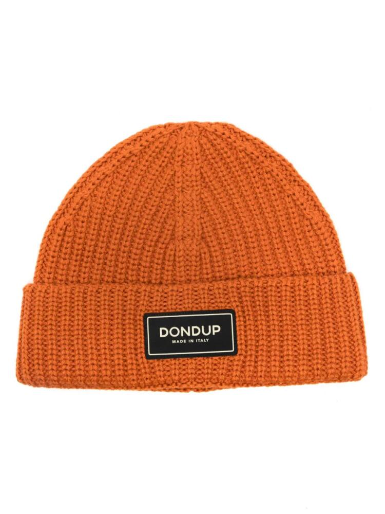 DONDUP logo-patch beanie - Orange Cover