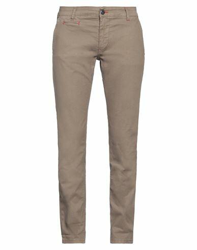 Displaj Man Pants Khaki Cotton, Elastane Cover