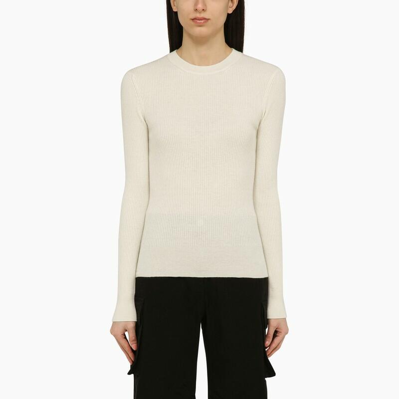 Canada Goose White rib knitted sweater in wool Cover