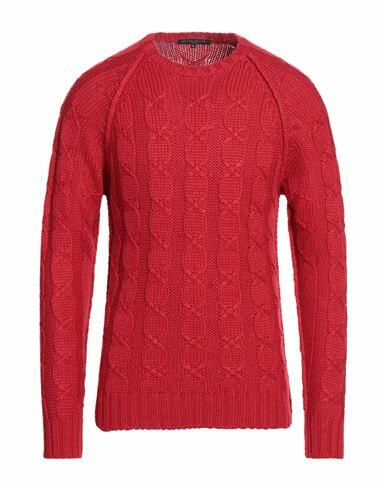 Brian Dales Man Sweater Red Acrylic, Alpaca wool, Wool Cover