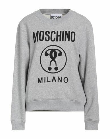 Moschino Woman Sweatshirt Grey Cotton Cover