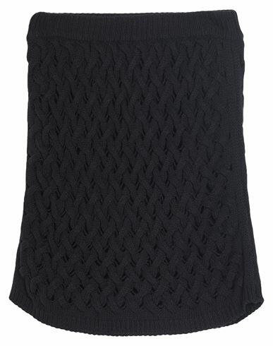 Jijil Woman Mini skirt Black Cotton, Acrylic Cover