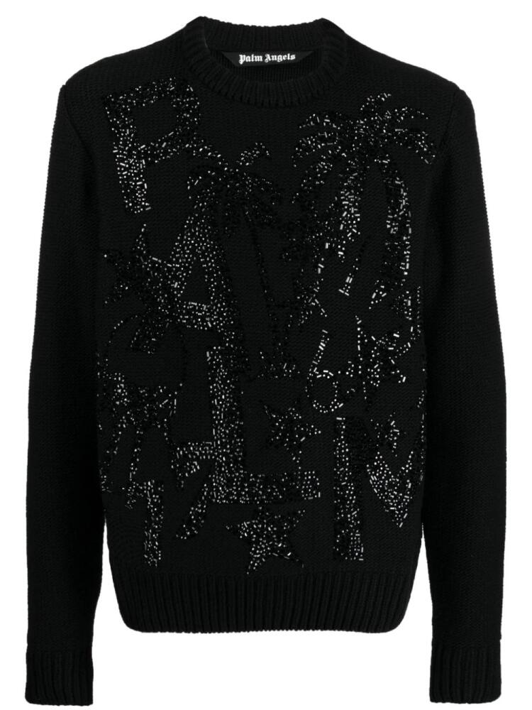 Palm Angels crystal-embellished jumper - Black Cover