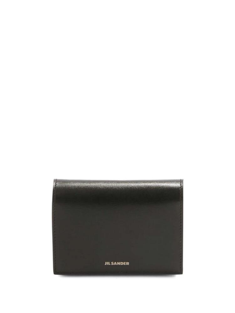 Jil Sander logo-embossed leather cardholder - Black Cover