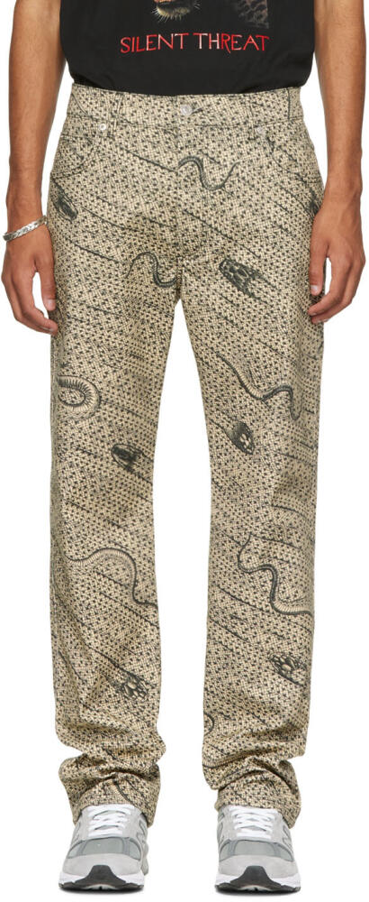 LU'U DAN Beige Snake Jeans Cover