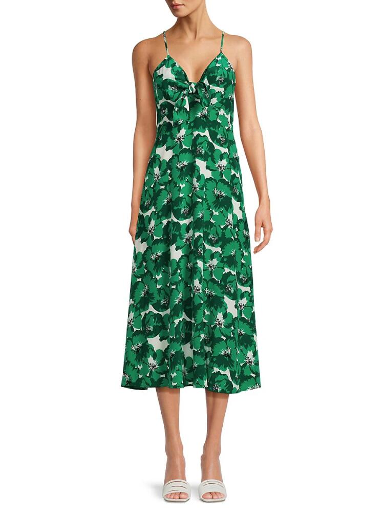 The Kooples Women's Print Midi Dress - Green Cover