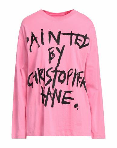 Christopher Kane Woman T-shirt Pink Organic cotton Cover