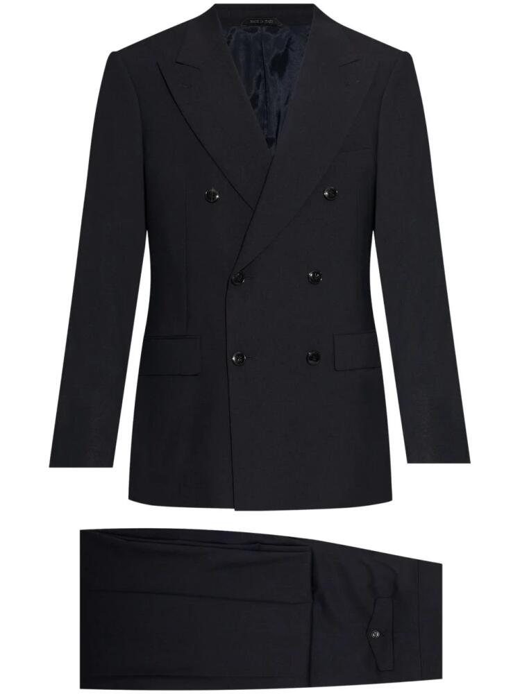 Giorgio Armani double-breasted wool suit - Blue Cover