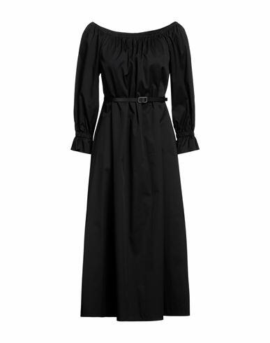 Alessia Santi Woman Midi dress Black Cotton, Polyamide, Elastane Cover