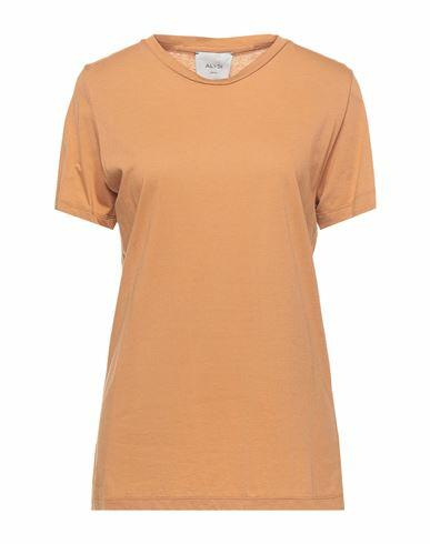 Alysi Woman T-shirt Camel Modal, Cotton Cover