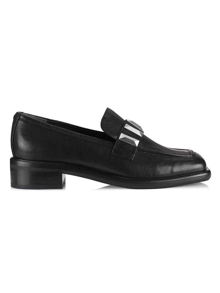 rag & bone Women's Maxwell Leather Loafers - Black Cover