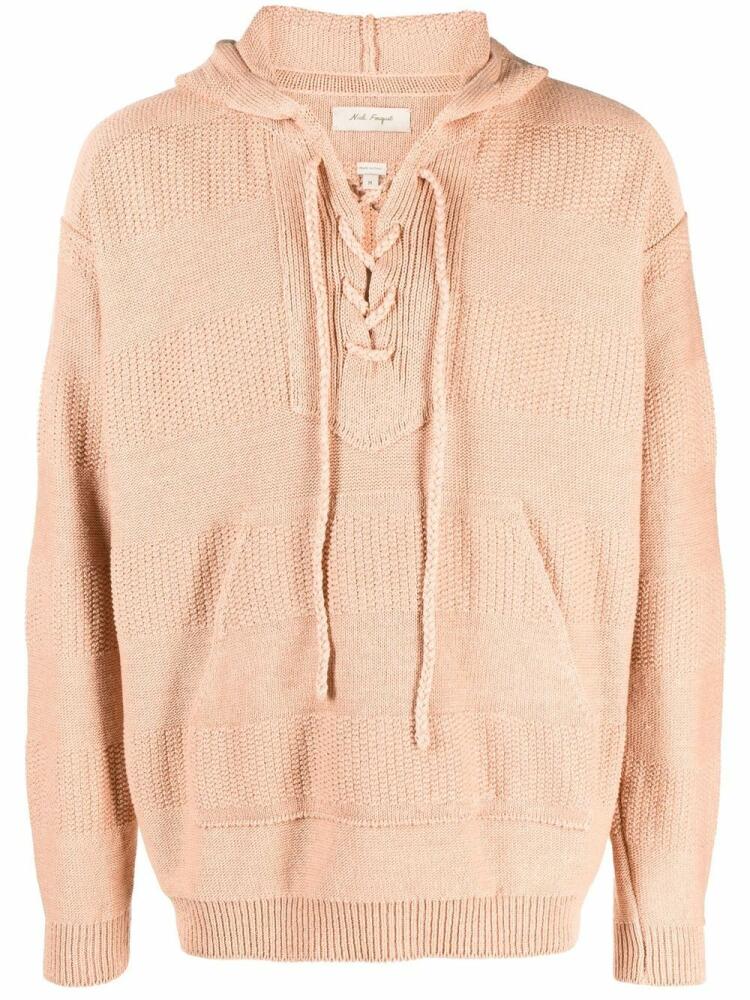 Nick Fouquet knitted hoodie sweater - Pink Cover