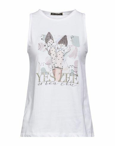 Yes Zee By Essenza Woman T-shirt White Cotton Cover