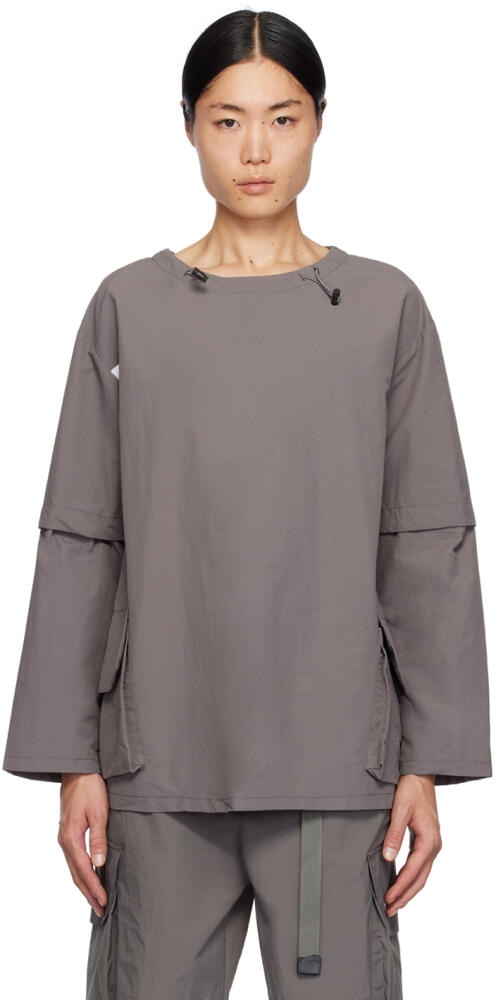 Archival Reinvent Gray Round Long Sleeve T-Shirt Cover