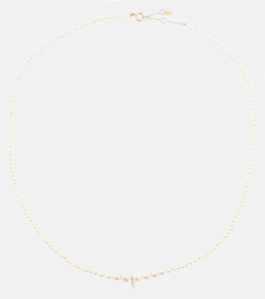 Persée Gradient 18kt gold necklace with diamond and pearls Cover