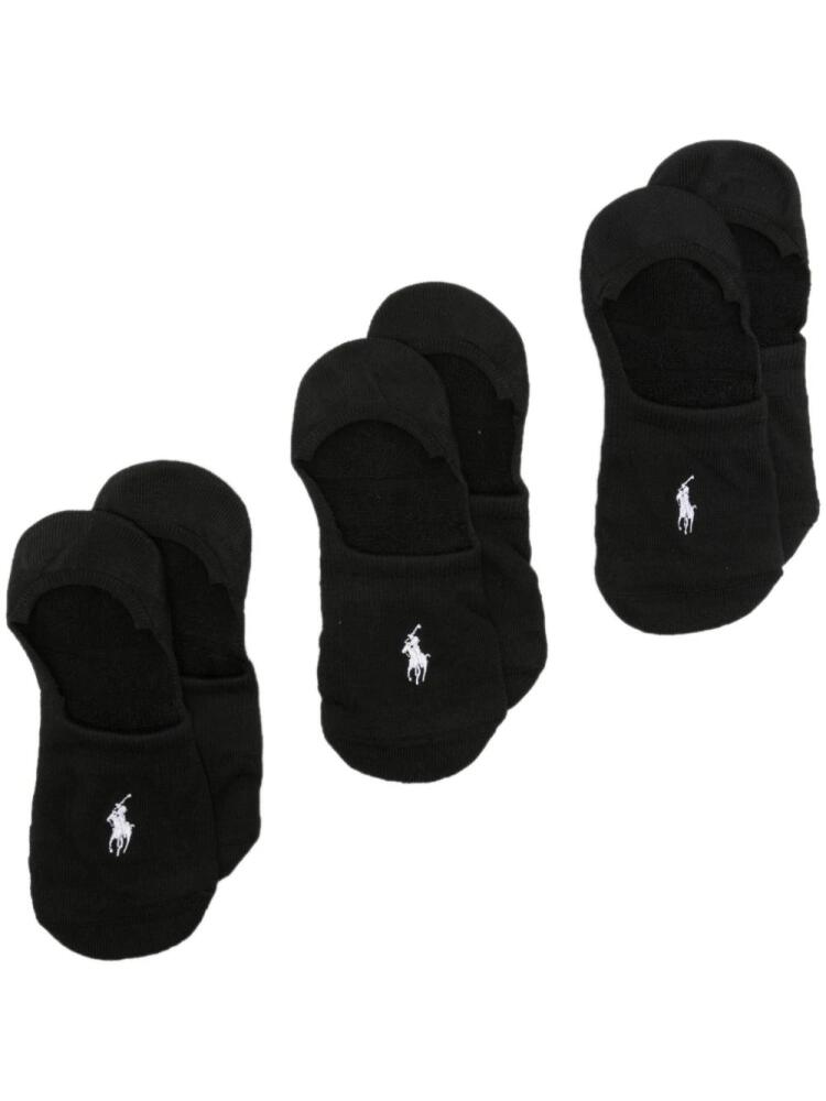 Polo Ralph Lauren logo-embroidered step socks (pack of three) - Black Cover