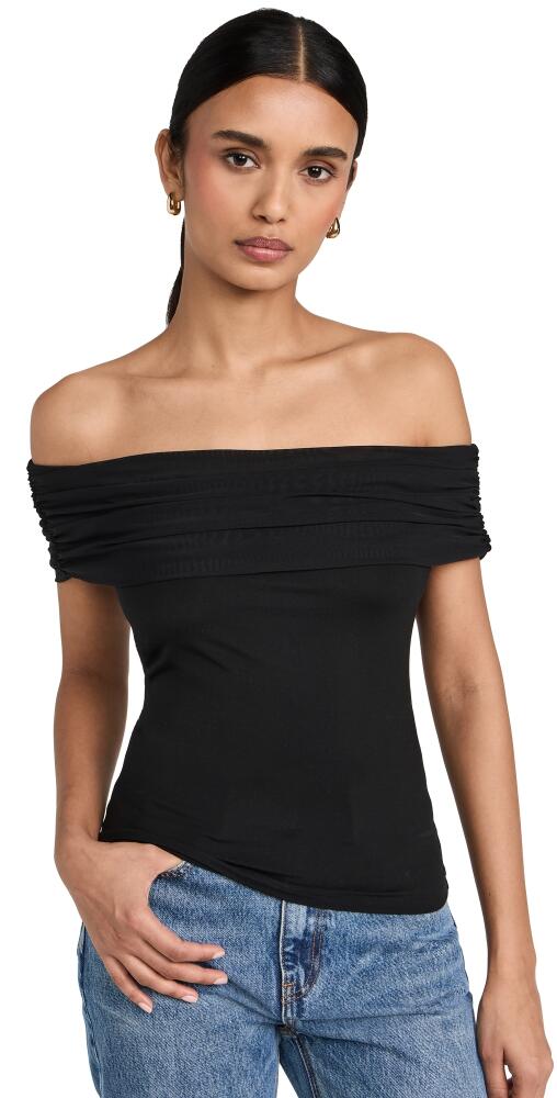 Reformation Rosalie Knit Top Black Cover