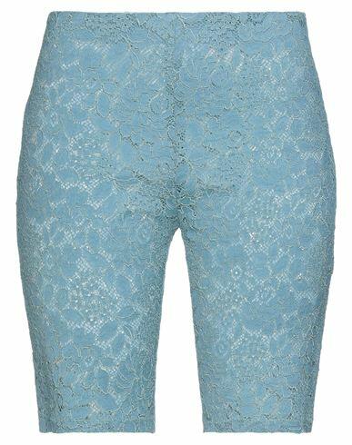 Stella Mccartney Woman Shorts & Bermuda Shorts Pastel blue Cotton, Polyamide, Elastane Cover