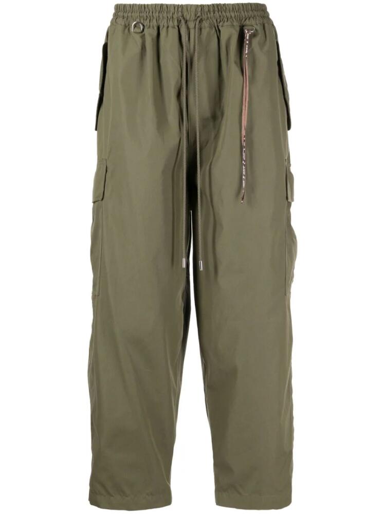 Mastermind Japan cotton-blend cargo trousers - Green Cover