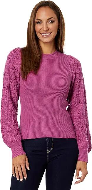 Splendid Phoebe Pointelle Sweater (Magenta) Women's Sweater Cover