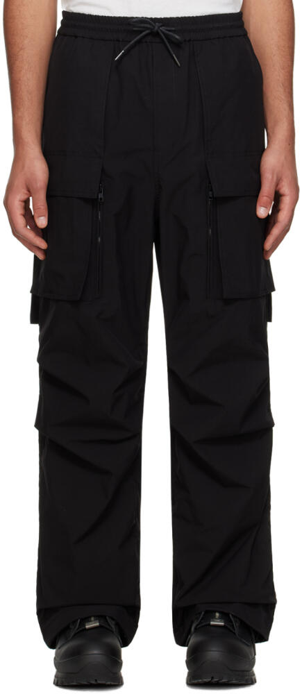 Juun.J Black Puckering Cargo Pants Cover