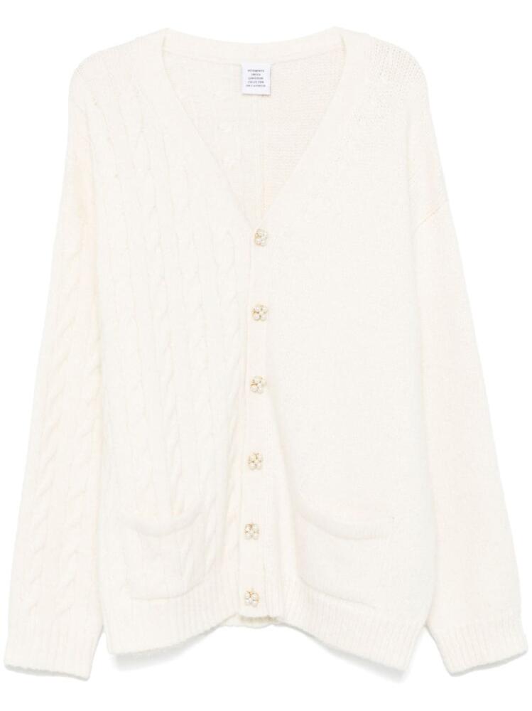 VETEMENTS Split cardigan - Neutrals Cover